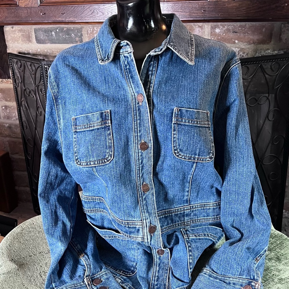 Jones Sport Classic Vintage Blue Denim Jean Jacket